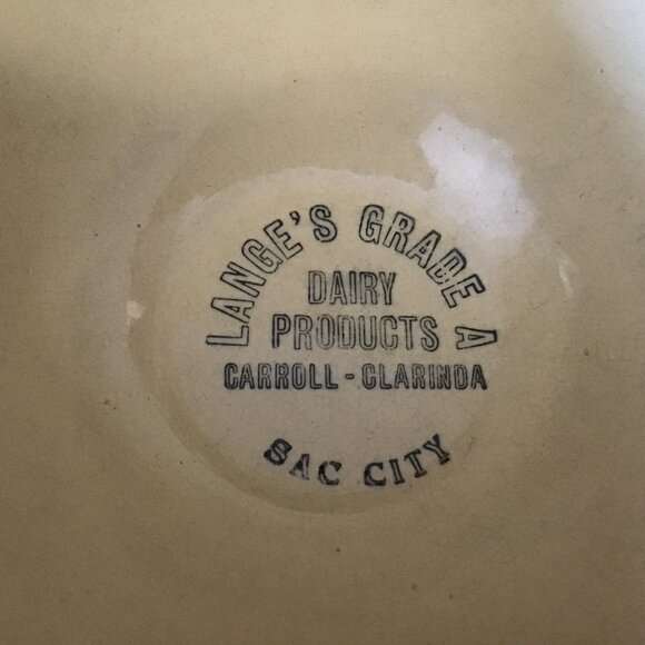 Vintage Watt #7 Bowl - Lange's Advertising - Iowa Advertising Bowl - Nice Bowl - Picture 5 of 8